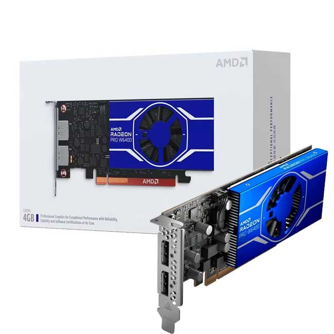 Tarjeta de Video AMD Radeon Pro W6400 4GB GDDR6 PCIe 4.0 con 2 DisplayPort