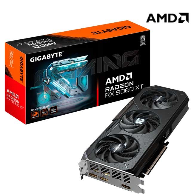 Tarjeta de Video GIGABYTE Radeon RX 9060 XT GAMING OC 16GB GDDR6 PCIe 5.0 128-bit HDMI DisplayPort