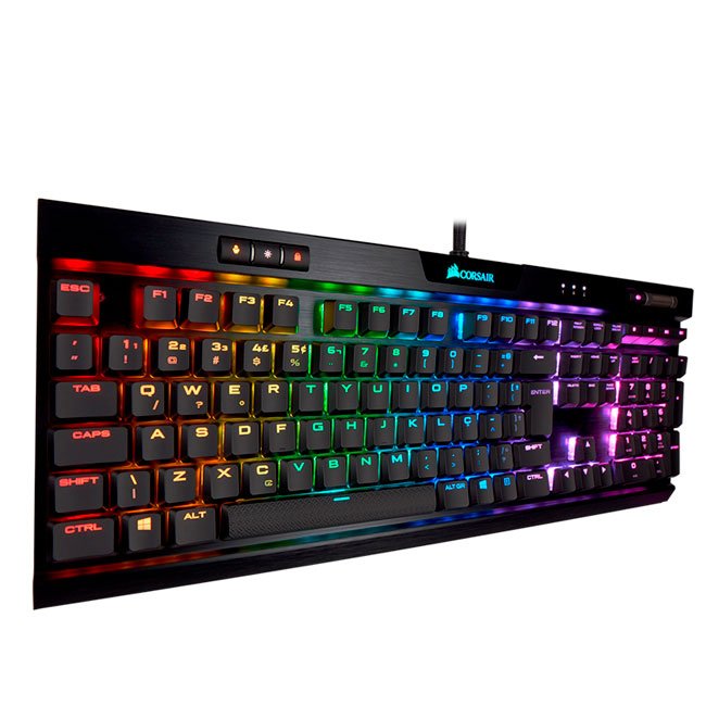 Teclado Mecánico Corsair K70 RGB MK.2 Low Profile RAPIDFIRE Cherry MX Speed - Iluminación RGB, Perfil Bajo