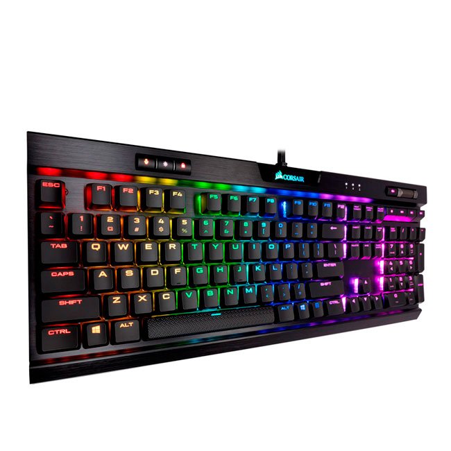 Teclado Mecánico Corsair K70 RGB MK.2 CHERRY MX Red con Iluminación RGB y Reposamuñecas – Español