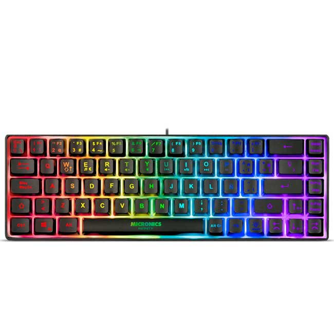 Teclado Gamer Micronics Infinity MIC K721+ USB Rainbow Slim Español Antideslizante