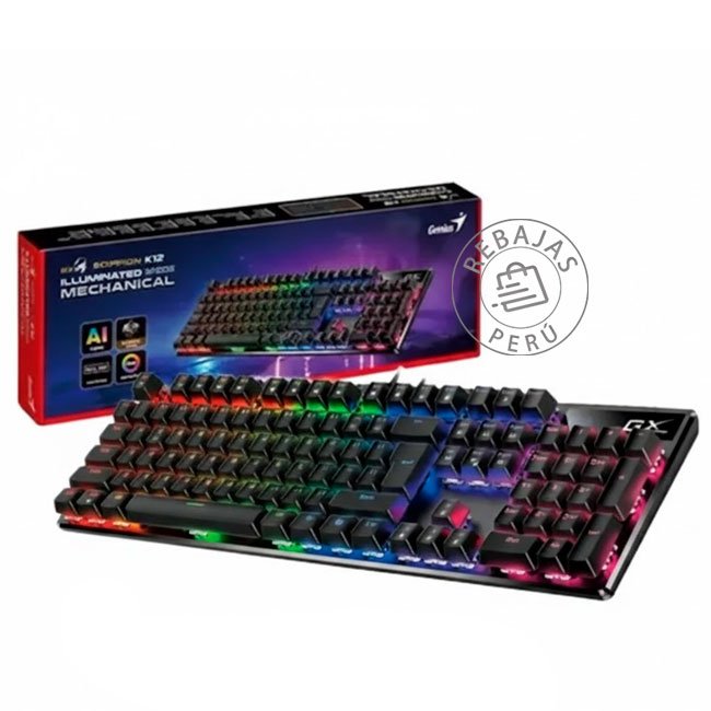 Teclado Gaming Genius GX Scorpion K12 RGB Mechanical AI Copilot