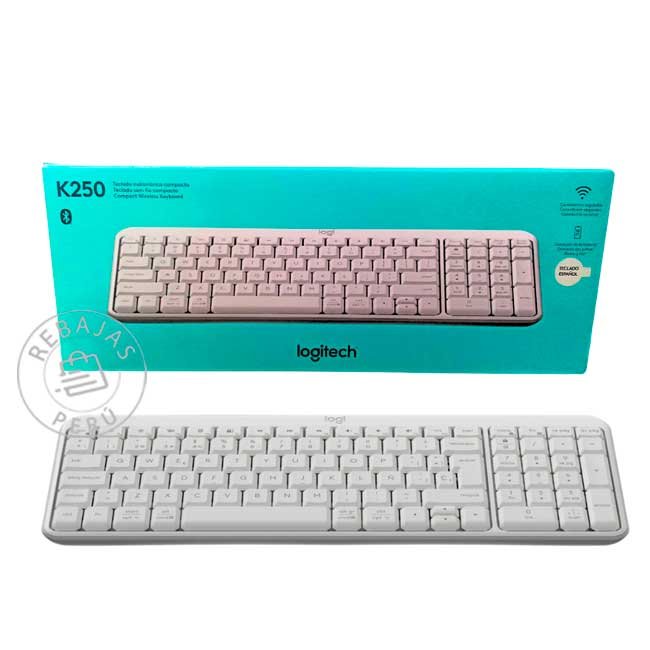 Teclado Logitech K250 Bluetooth Inalámbrico Blanco SP