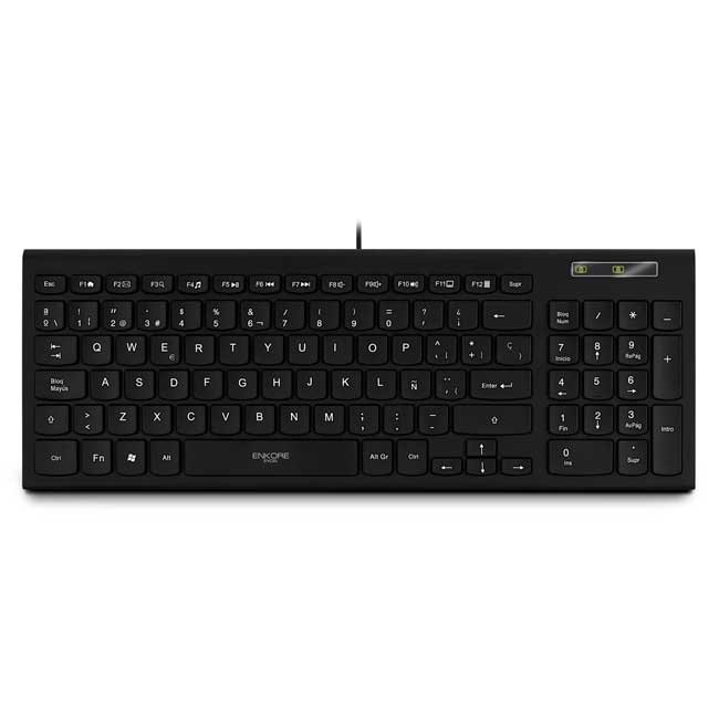 Teclado Multimedia Compacto ENKORE EXCEL ENK501 USB 96 Teclas Español