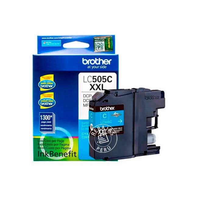 Tinta Brother LC505C Cyan original para DCPJ100 J105 J200 | Rendimiento