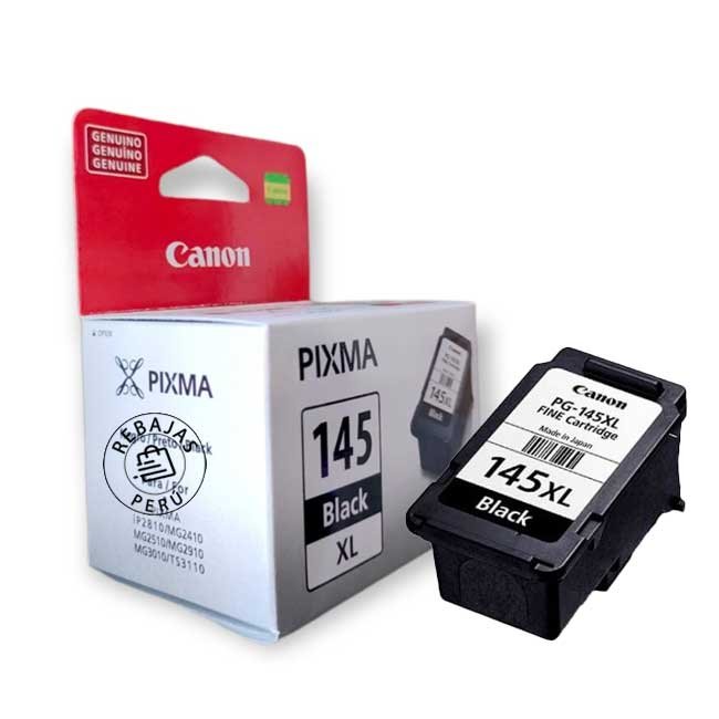 Tinta Canon PG-145XL Negro Original de 12ml para MG2410 y MG2510 