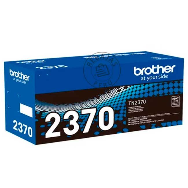 Tóner Brother TN-2370 Negro Original 2600 Páginas para HL y DCP