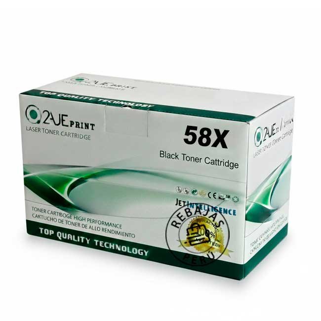 Tóner Compatible 2AJEPRINT CF258X 58X para HP M404 M406