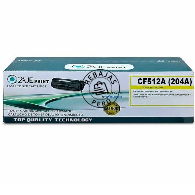 Toner Compatible 2AJEPRINT HP CF512A / 204A Amarillo