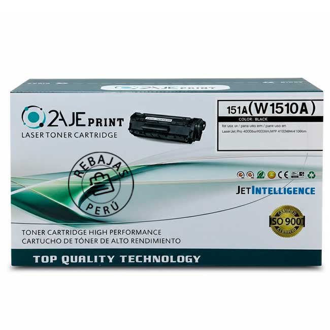 Tóner Compatible 2AJEPRINT W1510A 151A para HP Pro 4003