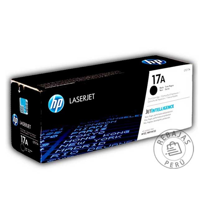 Tóner HP 17A CF217A Original Negro 1600 Páginas