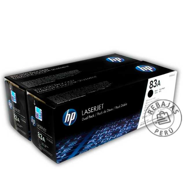 Tóner HP 83AD CF283AD Dual Pack Original Negro 3000 Páginas Compatible LaserJet Pro M201, M125 y M225