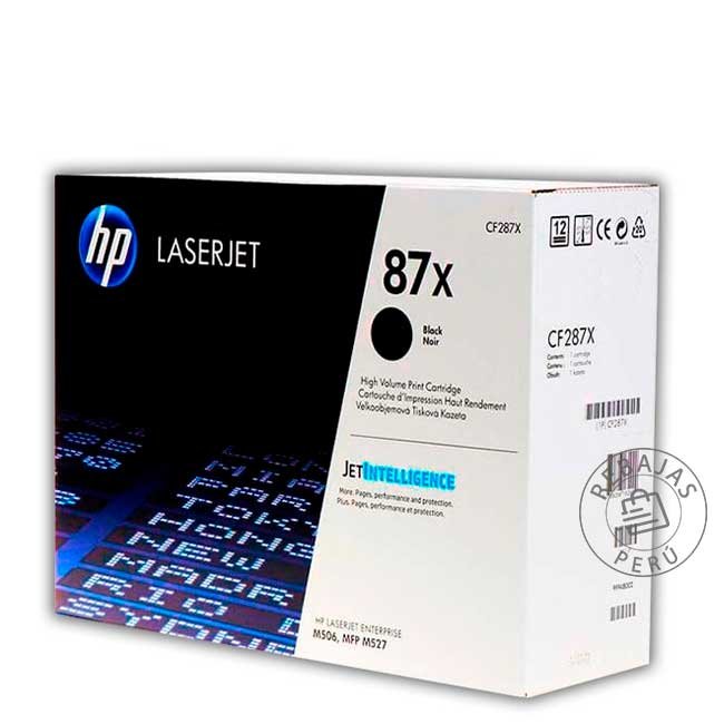 Tóner HP CF287X 87X Negro Original 18000 Páginas LaserJet