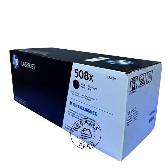 Tóner HP CF360X Negro 508X Original 12.500 Páginas para M552 M553 M577
