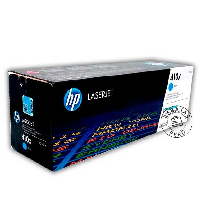 Tóner HP CF411X 410X Cyan Original Alto Rendimiento 5,000 Páginas para LaserJet Pro