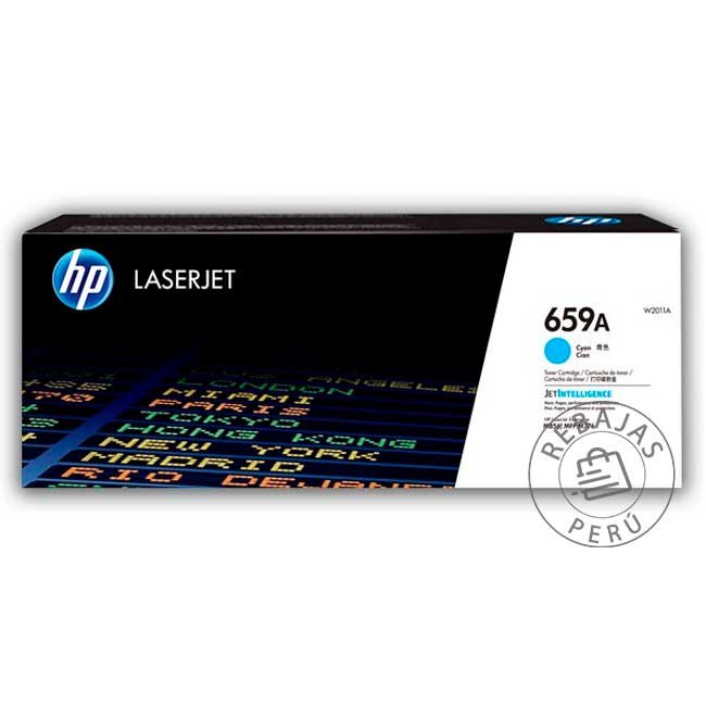 Tóner HP W2011A 659A Cian Original para LaserJet Enterprise