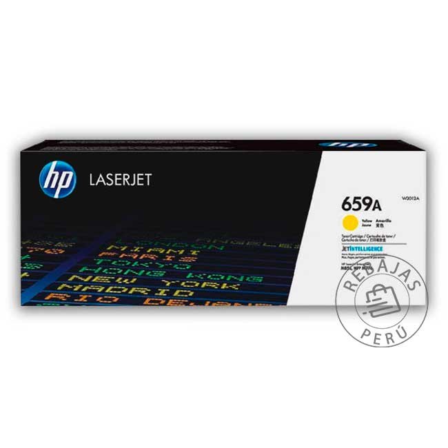 Tóner HP W2012A 659A Amarillo Original para LaserJet Enterprise