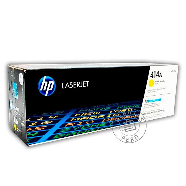 Toner HP W2022A 414A Amarillo Original para LaserJet M454 y M479