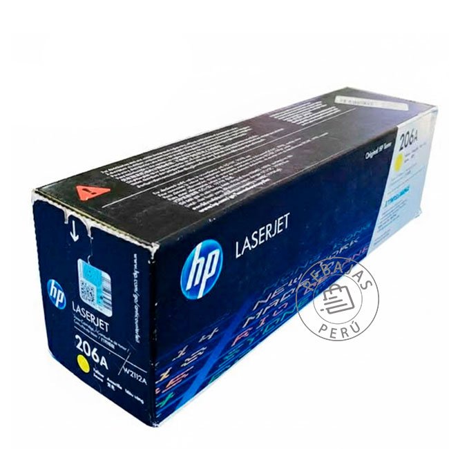 Toner HP W2112A 206A Amarillo Original para Color LaserJet Pro M255 y M282
