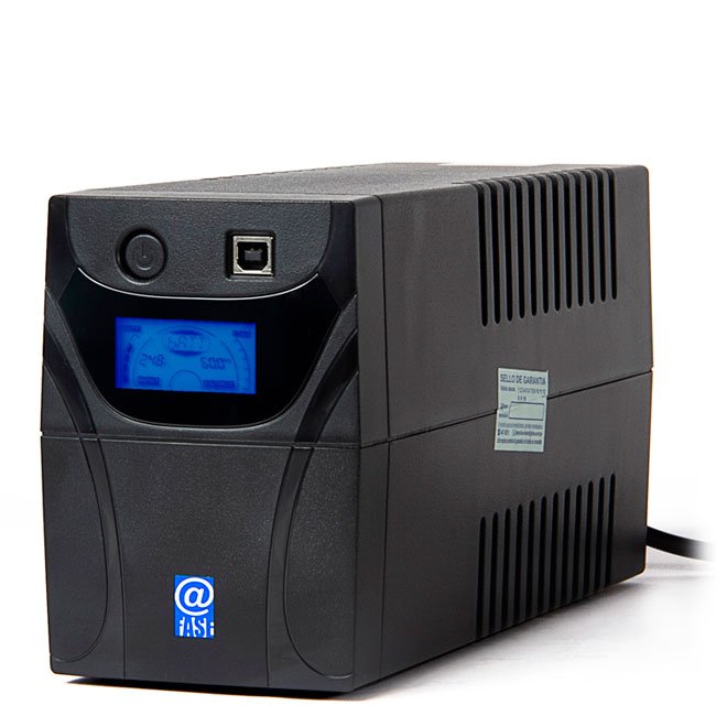 UPS Interactivo Elise AUR-650-LCD-USB 650VA/360W con Pantalla LCD, 4 Tomas, USB-HID, Respaldo 16 Minutos