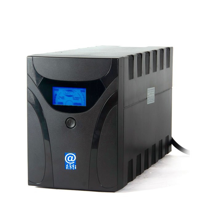 UPS Interactivo Elise Fase AUR-1200-LCD-USB 1200VA/600W con Pantalla LCD, 6 Tomas, Puerto USB-HID