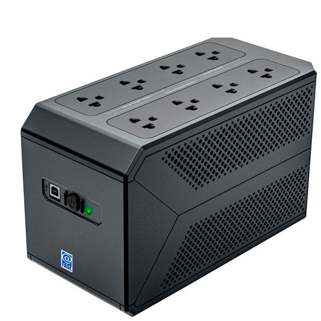 UPS Interactivo Elise Power Box 850VA / 480W con 8 Tomas y Puerto USB-HID