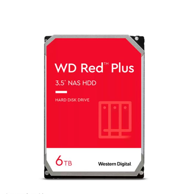 Disco duro Western Digital Red Plus WD60EFPX, 6TB, SATA, 5400rpm, 3.5", Cache 256MB